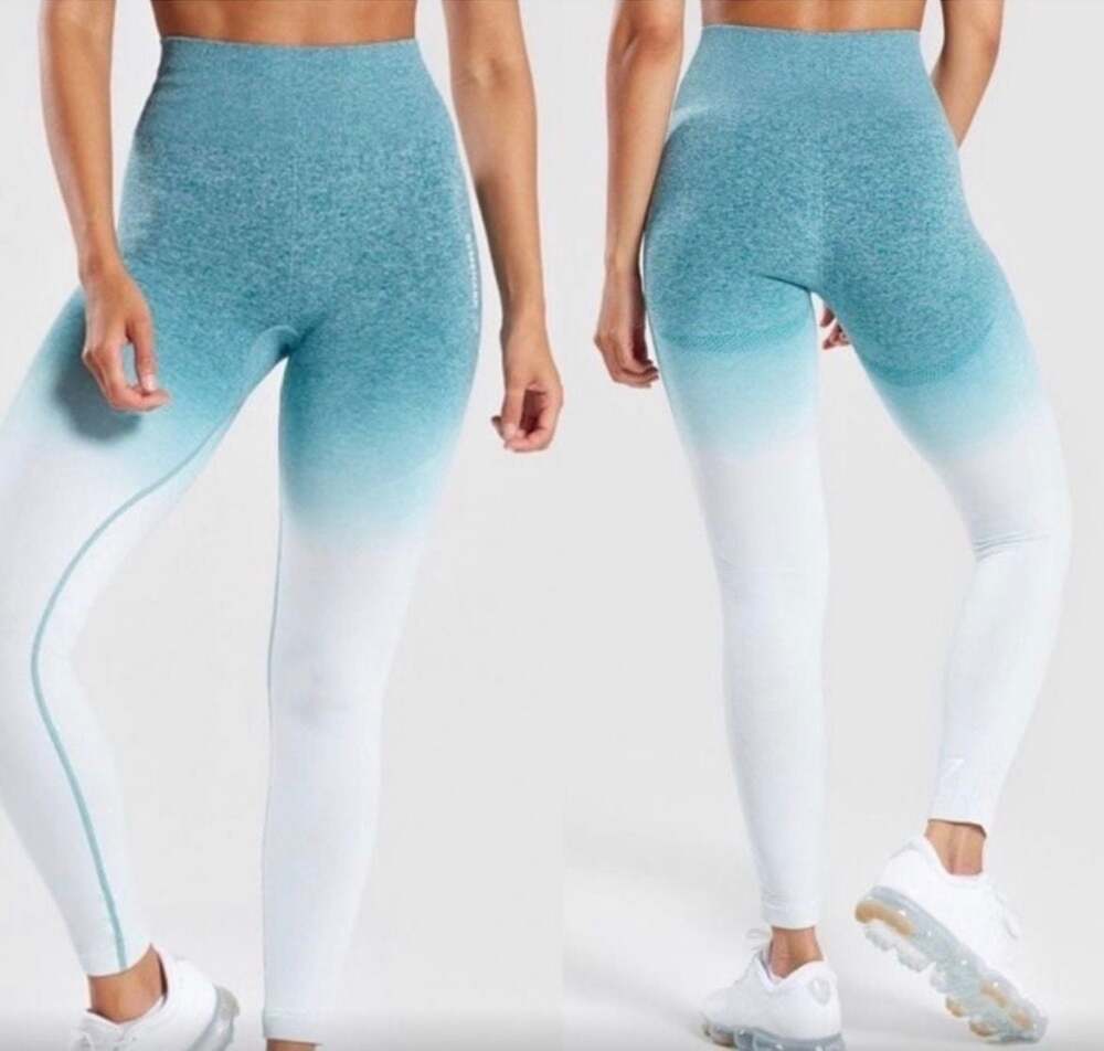 Gymshark Adapt Ombre Seamless Leggings Teal Mint Size S